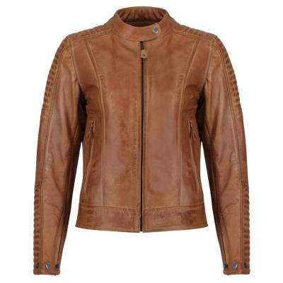 MOTOGIRL VESTE VALERIE EN CUIR CAMEL