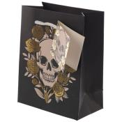 SAC CADEAU METALLIQUE TETE DE MORT (PETIT)