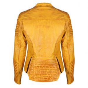 MOTOGIRL VESTE VALERIE EN CUIR JAUNE