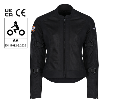 MOTOGIRL JODIE MESH JACKET NOIRE