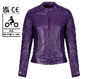 MOTOGIRL VESTE VALERIE EN CUIR VIOLET