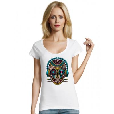 L'ENTOURLOOP LADY SKULL BLANC
